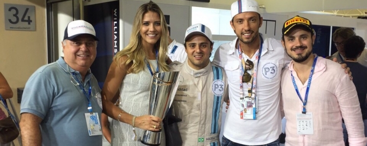 Nenê vibra com pódio do amigo Felipe Massa em Abu Dhabi